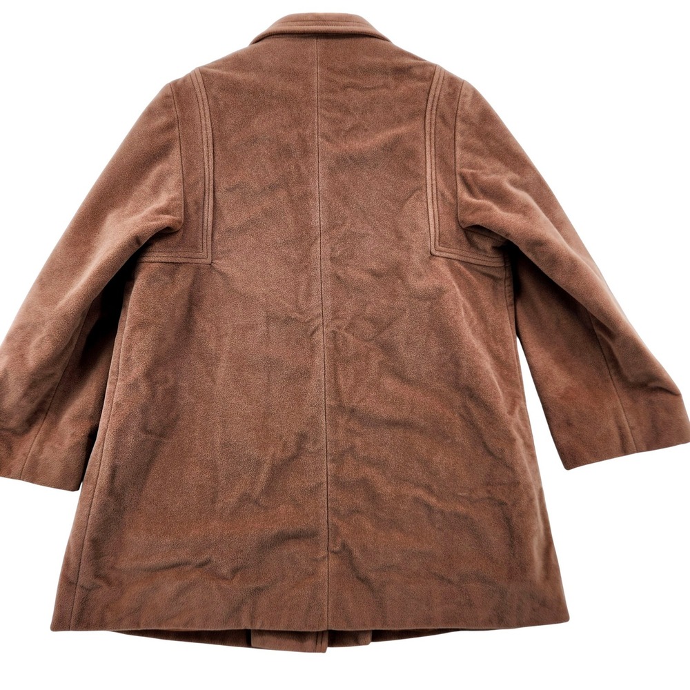 Juli de Roma Vintage Brown Kajmir Car Coat Faux Cashmere Mid-Length Jacket Women - Picture 2 of 7